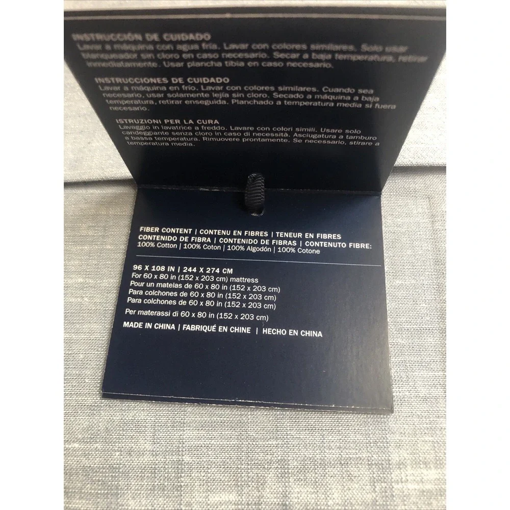Ralph Lauren‎ Sheet Queen Flat Workshirt Chambray Blue NEW